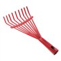 Outils de jardin, truelle de jardin Râteau à gazon en acier au carbone, râteau à main, balai métallique à neuf dents for feuille