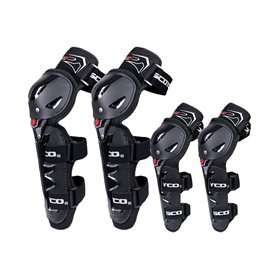 Scoyco 4 Pièces Moto Motocross Genouillères Protège-tibias Coudières 4 en 1 PP Shell Protector Motocyclette Protecteur Genou Shi