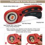 Kit de Couteau Rotatif Cutter Rotatif Couture avec 5 Lames de Rechange Ø 45mm une Découpe Précise Mécanisme de Protection pour C