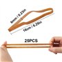 Reccisokz Lot de 25 élastiques en caoutchouc Jaune foncé 160 mm x 6 mm