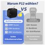 Goknu P12 Label Maker, machine à étiqueter Bluetooth avec imprimante d'étiquettes à ruban pour le stockage, le bureau, la maison