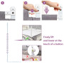 Barrière de Lit Enfants Bébés Protection Bord de Lit pour Sécurité des Enfants Bébés Portable Bedrail Safetyguard (Gris, 200CM)