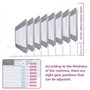 Barrière de Lit Enfants Bébés Protection Bord de Lit pour Sécurité des Enfants Bébés Portable Bedrail Safetyguard (Gris, 200CM)