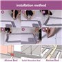 Barrière de Lit Enfants Bébés Protection Bord de Lit pour Sécurité des Enfants Bébés Portable Bedrail Safetyguard (Gris, 200CM)