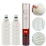 Dmantis D45 Lot de 12 volants d'entraînement larges et durables en plumes Hybird pour badminton et jeu de sports d'intérieur et 