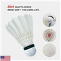Dmantis D45 Lot de 12 volants d'entraînement larges et durables en plumes Hybird pour badminton et jeu de sports d'intérieur et 