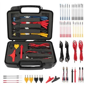 AUTOOL Kit de cordons de test en silicone pour multimètre 48PCS avec sondes de perçage de fil remplaçables