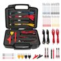 AUTOOL Kit de cordons de test en silicone pour multimètre 48PCS avec sondes de perçage de fil remplaçables