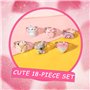 Pinkgarden Licorne et Collier Anneaux 6 Ensembles pour Enfants Petites Filles