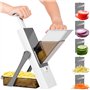 Mandoline de Cuisine Safety Slicer Manuelle Multifonction Tous Coupe Légumes Lame en Acier Inoxydable