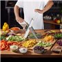 Mandoline de Cuisine Safety Slicer Manuelle Multifonction Tous Coupe Légumes Lame en Acier Inoxydable, Cubes, Julienne, Fcoupe P