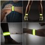 URAQT 2 Pièces Gilet de Sécurité vélo et 4 Pièces Bracelets de Sécurité, Haute Visibilité Polyester Gilet Vélo Réglable Elastiqu