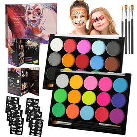 URAQT 2Pcs Peinture Corporelle Lumineux pour Visage Corps