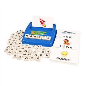 BOHS Jeu d'alphabétisation allemande - 120 mots et 60 cartes flash - Jouets éducatifs d'apprentissage de la langue préscolaire
