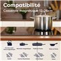 CIARRA Plaque de Cuisson à Induction Encastrable - 3 Foyers - 6200W - Fonction Boost - Commande Tactile - 9 Niveaux de Puissance