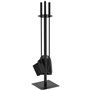 vounot® Ensembles d’Outils de Cheminée 4 Pièces en Métal Serviteur de Cheminée Balai Pelle Tisonnier et Support pour Poêle à Boi