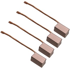 The Lord of the Tools 2 Paires Balais de Charbon Moteur 10x6x6mm Contenant du Cuivre pour Lève-vitre d'essuie-Glace Ventilateur