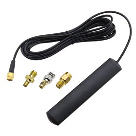 The Lord of the Tools Antenne 4G LTE Câble Adaptateur Mâle 3DBI SMA Auto-adhésif Monté avec Connecteurs Convertisseur Mâle SMA F