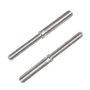 Lot de 2 vis filetées à double extrémité M6 à M8 en acier inoxydable 304 pour fixation de colonnes structurelles.