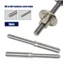 Lot de 2 vis filetées à double extrémité M6 à M8 en acier inoxydable 304 pour fixation de colonnes structurelles.