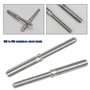 Lot de 2 vis filetées à double extrémité M6 à M8 en acier inoxydable 304 pour fixation de colonnes structurelles.