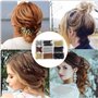 alwaiiz 420 Pièces Épingle à Cheveux, Inclure 160 Pince Chignon + 160 Epingle a Cheveux en U + 100 Petit Elastique Cheveux, Onde