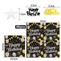 Serviette Or avec 10 g de Confettis Anniversaire pour L
