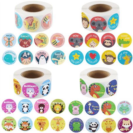 TOKSEO Lot de 2 000 autocollants de motivation pour enfants