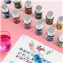 mancola Lot de 12 stylos à encre en verre trempé fait main avec 12 encres colorées pour l'art, les signatures, la calligraphie, 