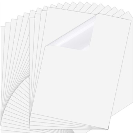 LUTER 25 Feuilles 21x29.5cm Autocollant Jet d'encre