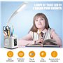 VAZILLIO 7 IN 1 LED Lampe de bureau pour enfants 10W Lampe de lecture Lampe de table Lampe de chevet avec col de cygne Écran LCD
