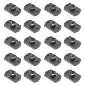 Be In Your Mind Lot de 20 écrous de soudage M6 à base de Tab UNC en acier carbone pour machine à coudre en forme de T 2 projecti