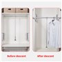 uyoyous Armoire/penderie en aluminium réglable 890-1210 mm - Charge lourde - Pour vêtements suspendus - Armoire, ascenseur latér
