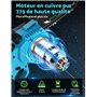 DETLEV PRO Mini Tronconneuse à Batterie 4000mAhX2 6 Pouces Tronçonneuse Électrique Sans Fil 2 Chaînes Portable Tronconneuse Ther
