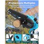 DETLEV PRO Mini Tronconneuse à Batterie 4000mAhX2 6 Pouces Tronçonneuse Électrique Sans Fil 2 Chaînes Portable Tronconneuse Ther
