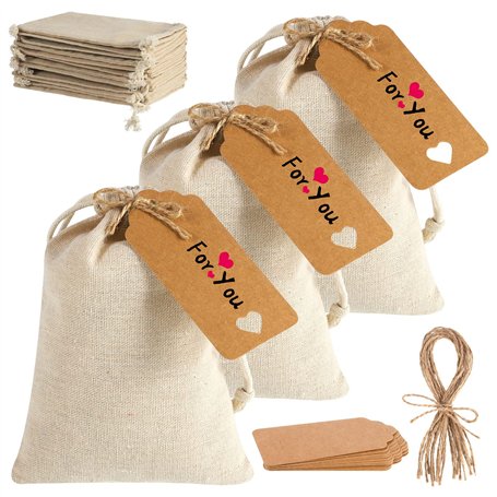 Xinzistar Sachets en Toile De Jute