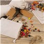 12pcs Sac à Cordon Sac Cadeau en Lin Sac pour Ranger Bijoux