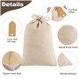 Xinzistar Sachets en Toile De Jute, 12pcs Sac à Cordon Sac Cadeau en Lin Sac pour Ranger Bijoux, Cadeaux,13x18cm