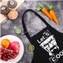 Xinzistar Tablier de Cuisine pour Homme, Let's Cook Tabliers de Cuisine Étanche Réglable Tablier Barbecue avec Poches Idée Cadea
