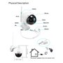 Topodome Caméra de sécurité extérieure avec LED Infrarouge Invisible, Caméra IP Pan Tilt 5MP sans Fil, Carte SD 32G à l'intérieu