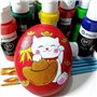 Artecho Ensemble de peinture acrylique 48 couleurs de 59 ml avec 10 pinceaux, fournitures de base de peinture acrylique pour boi