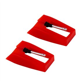 Luter 2 Pièces Tourne Disque Aiguille Tourne Disque Aiguilles Tourne-Disque Stylet Remplacement Saphir Diamant Platine Vinyle po
