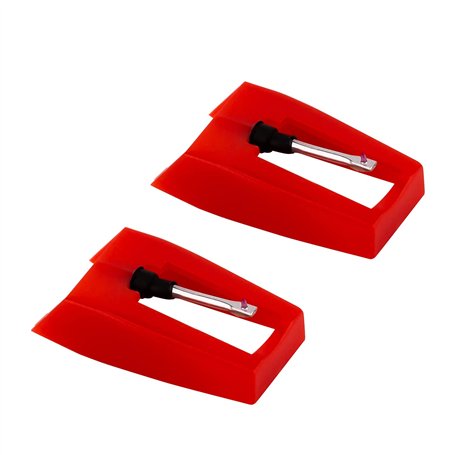 Luter 2 Pièces Tourne Disque Aiguille Tourne Disque Aiguilles Tourne-Disque Stylet Remplacement Saphir Diamant Platine Vinyle po