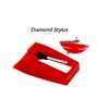 Luter 2 Pièces Tourne Disque Aiguille Tourne Disque Aiguilles Tourne-Disque Stylet Remplacement Saphir Diamant Platine Vinyle po