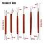 Luter 6 Pièces Ensemble d'Outils de Sculpture en Argile Kit d'Outils de Poterie en Argile avec Poignée en Bois pour l'Argile Pot