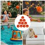 AIEX 10 Pcs 10cm Mini Ballons de Basket Gonflables, Caoutchouc Mini Jouet de Basket-Ball avec Un Gonfleur, Ballon de Basket Gonf