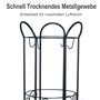mosegor Porte-Parapluie Rond en métal avec 3 Crochets, Porte-Parapluie Autonome 25 cm x 60 cm (Noir)