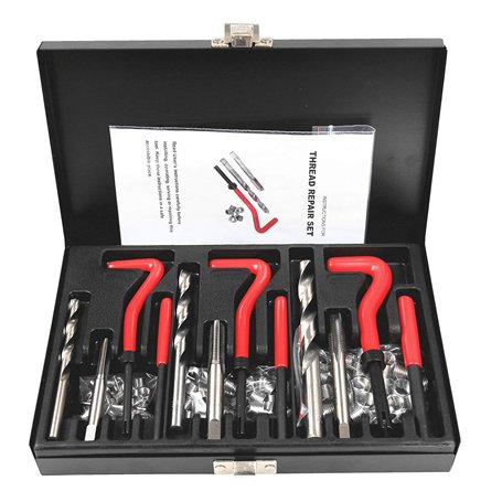 BestsQ Helicoil Kit de réparation de Filetage 88 pièces pour Moteur de Voiture M6/8/10