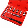 BestsQ Lot de 8 Fraises pour Injecteurs Diesel Outil d'alésage pour Nettoyeur de Siège d'injecteur Diesel