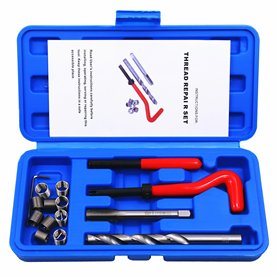 BestsQ kit de réparation de Filetage de Type Helicoil 15 pièces M10x1.0MM